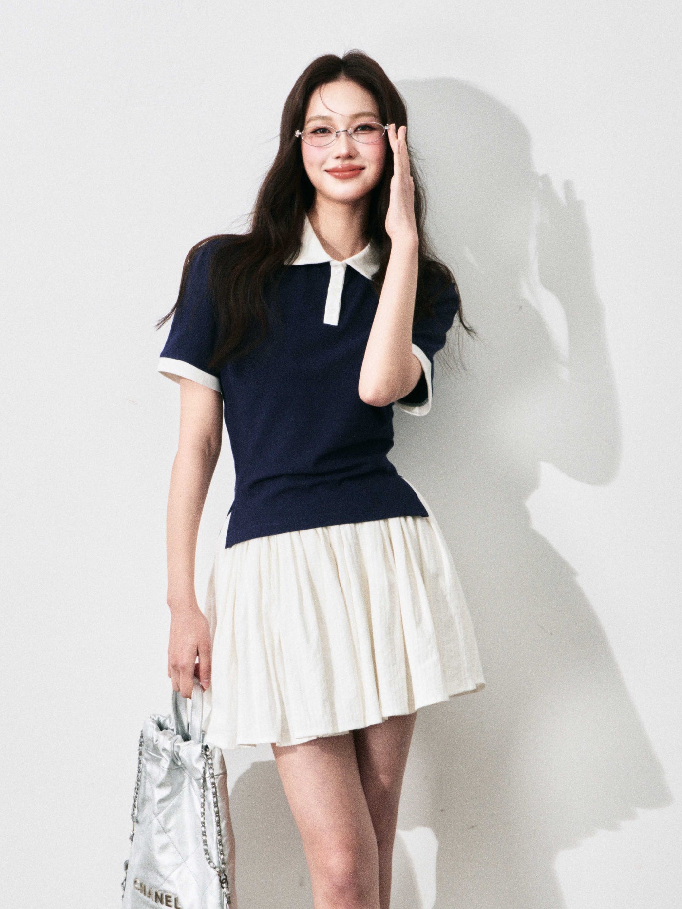 Contrast Color Waist Polo Shirt LUL0129