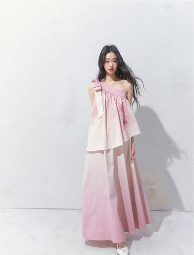 Camellia Gradient Niche Dress SAL0140