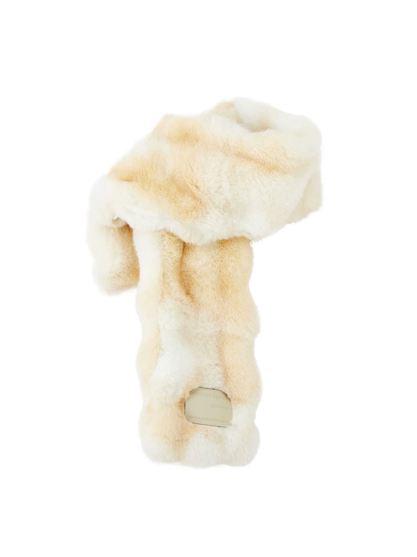 Softly rounded eco-fur scarf OFA0092
