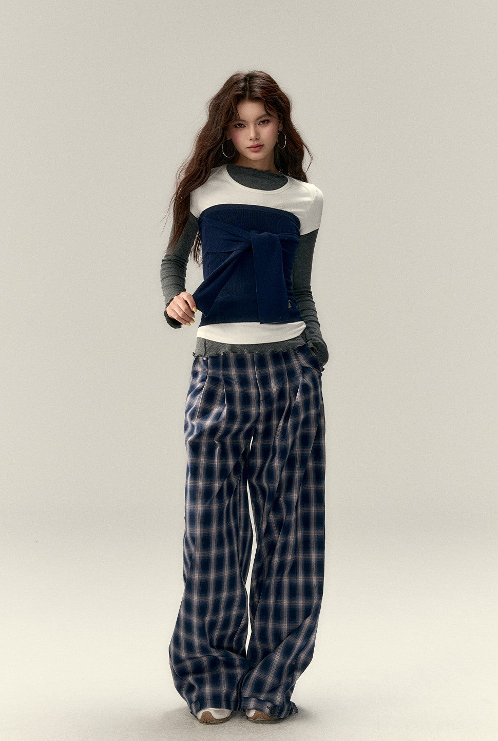 All-match Plaid Casual Loose Pants VIA0214