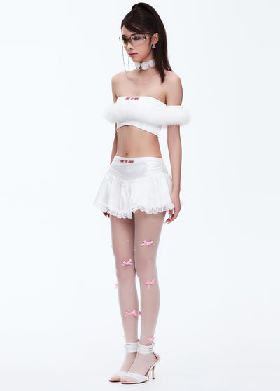 Ballet Style Lace Pleated Skirt STA0032
