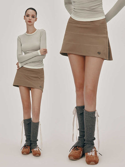 A-line Sporty Pleated Miniskirt WOO0119