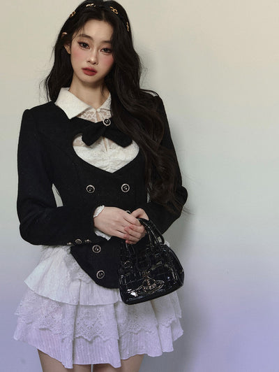 French Luxurious Style Jacket/Lace Dress DIA0305