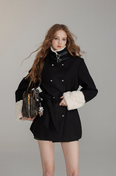 Belt Waist Mid-length Coat VIA0227