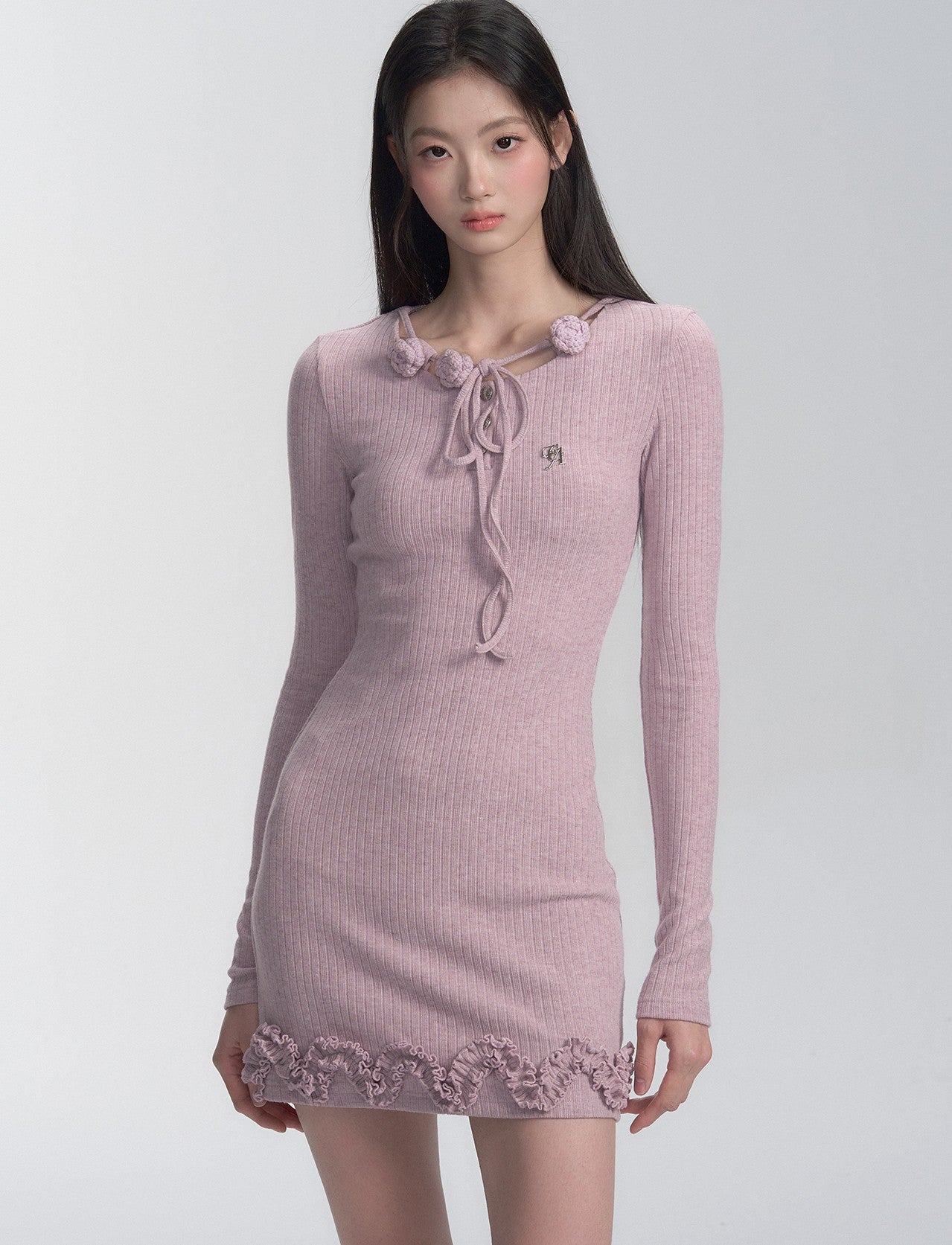 Venus Strap Knitted Slim Dress FRA0270