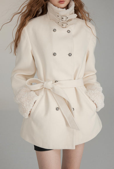 Belt Waist Mid-length Coat VIA0227