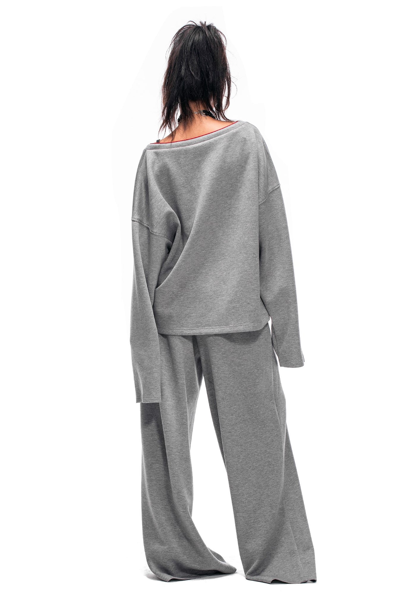 V-neck Loose Sweatshirt/Pants STA0020