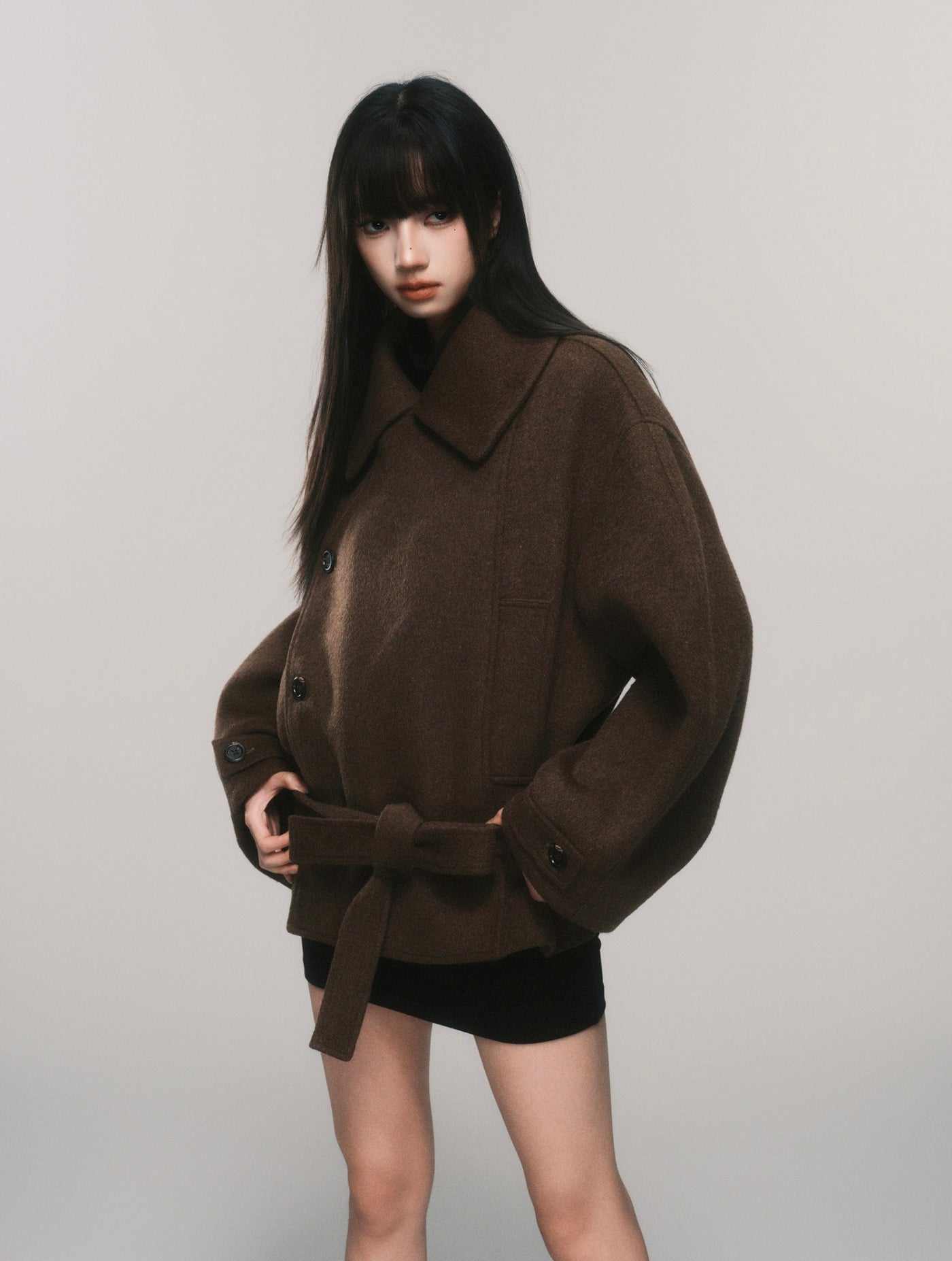 Lazy Silhouette Short Wool Coat LUL0114