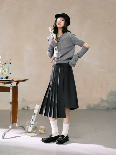 Retro Pleated Skirt/Straight Pants LAL0110