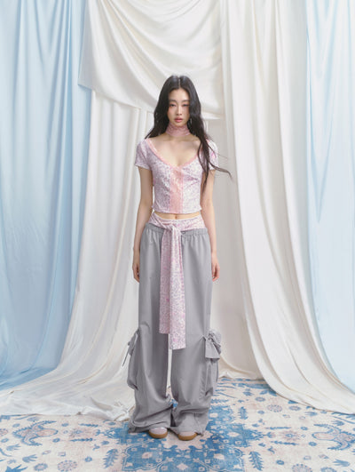Loose Pocket Wide Leg Pants SAL0137