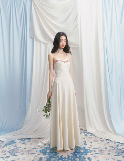 Embroidery Lace Suspender Dress SAL0148