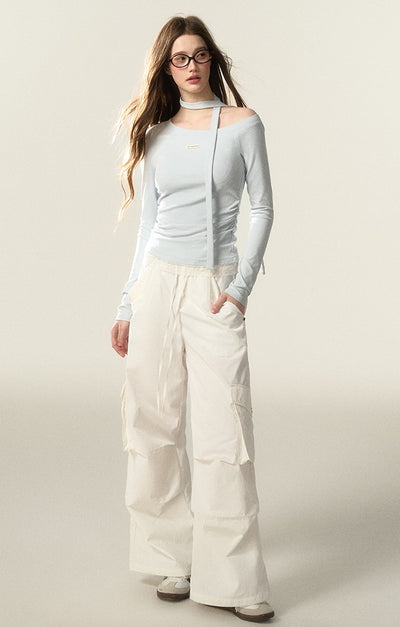 One-shoulder Long-sleeved T-shirt AFF0025