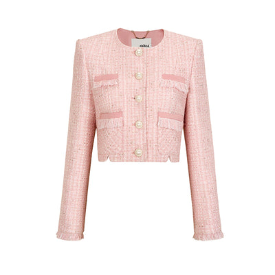 Wool blend elegance button jacket and pocket shorts OSH0029