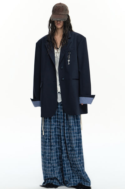 Super Oversize Spliced Cuffs Suit Jacket WES0204