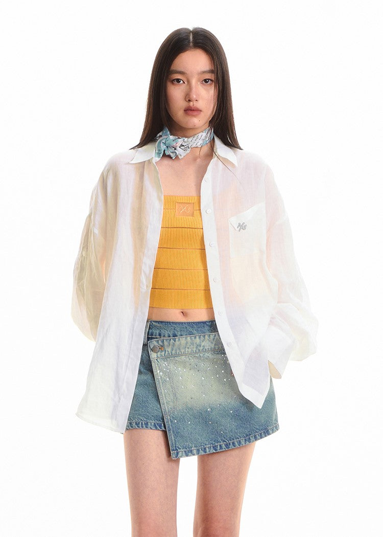 Natural Casual Loose Thin Shirt NOT0292