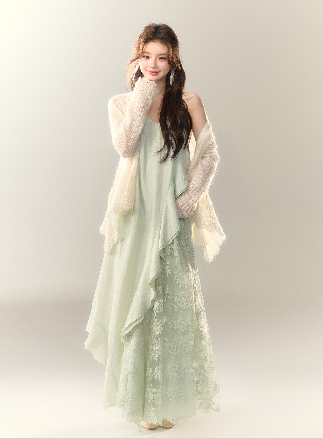 Seaside Lace Splicing Dress BBB0151