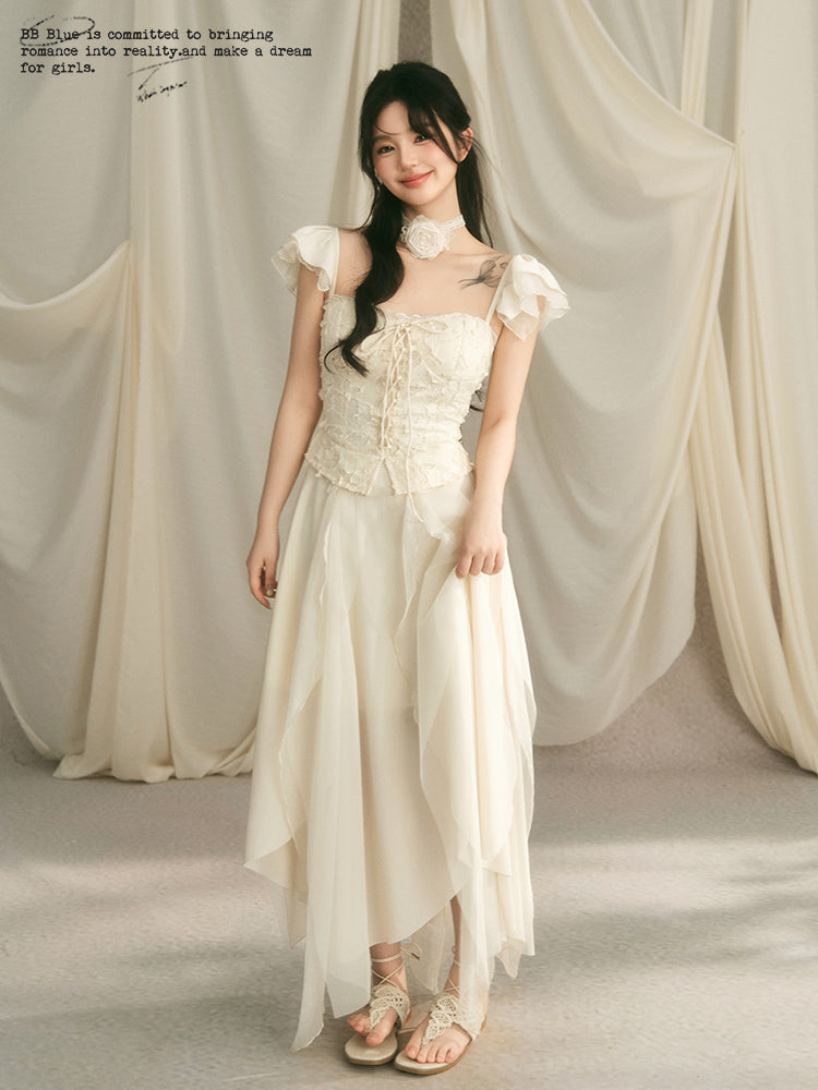 Ruffle French Sleeveless Top Fairy Dress BBB0061