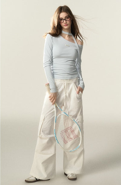 One-shoulder Long-sleeved T-shirt AFF0025
