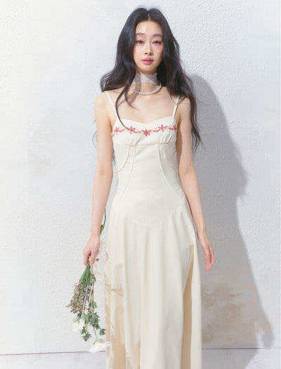 Embroidery Lace Suspender Dress SAL0148