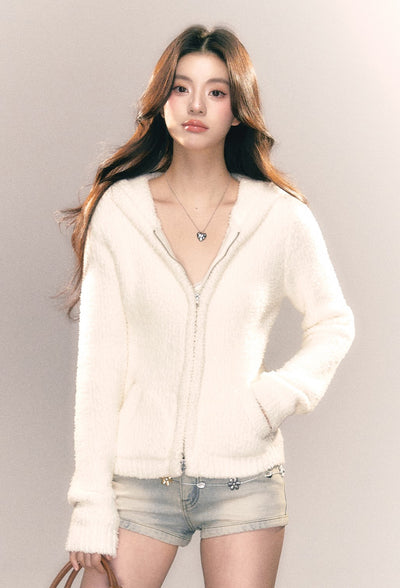 Soft Zipper Hooded Sweater Jacket MMM0017