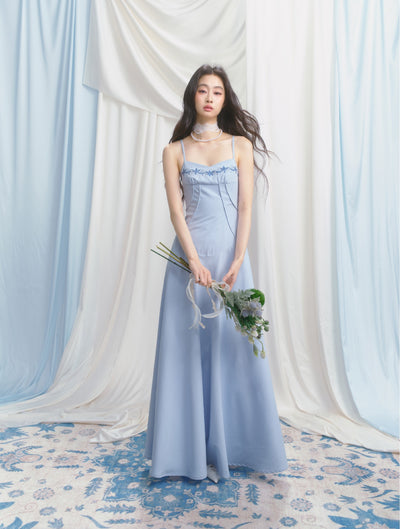 Embroidery Lace Suspender Dress SAL0148