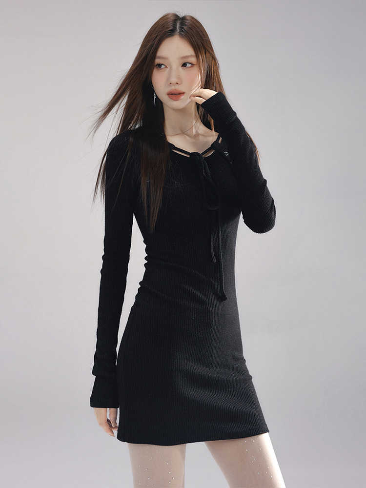 Knoop & Lint Design Ribbed Knit Slim Dress LAC0237