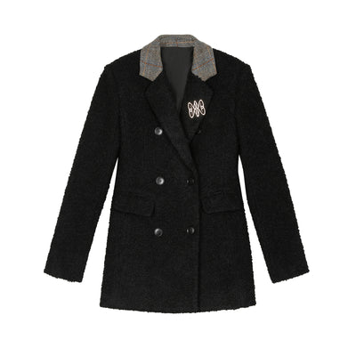 College Style Mid Length Wool Slim Jacket SHI0040