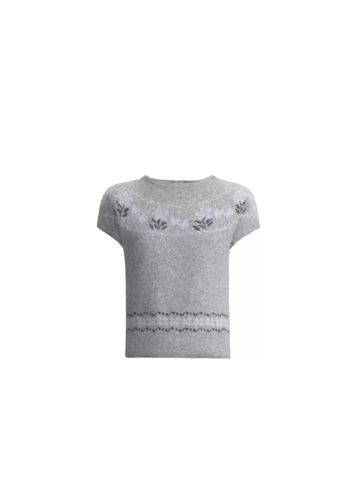 Isle Knit Layered Short-sleeved Sweater/Skirt FRA0273