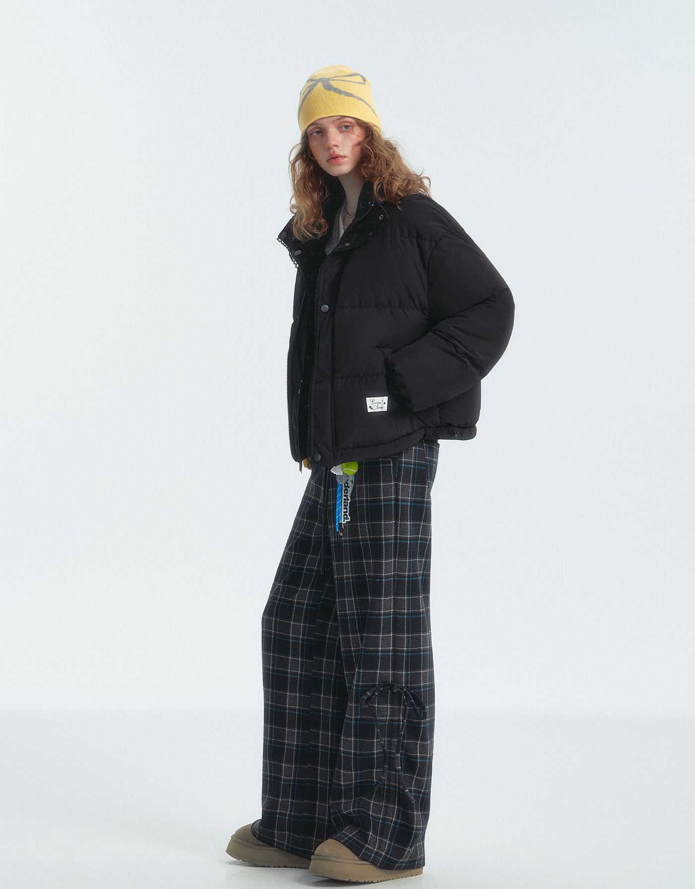 Plaid Drawstring Bow Casual Pants SOM0125