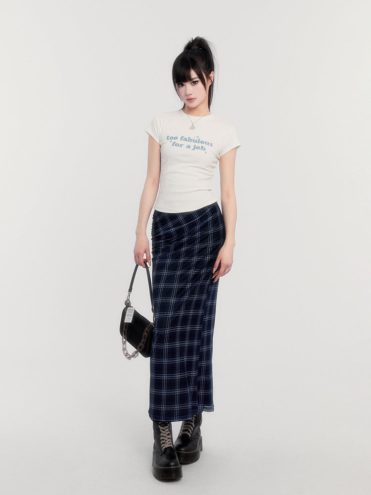 Print Round Neck Slim T-shirt VOC0361