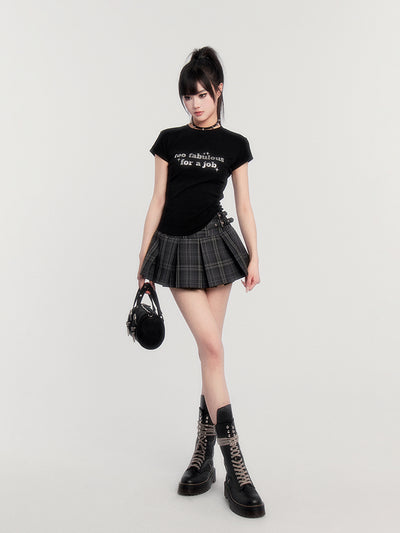 Print Round Neck Slim T-shirt VOC0361