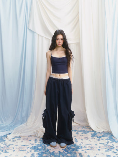 Loose Pocket Wide Leg Pants SAL0137