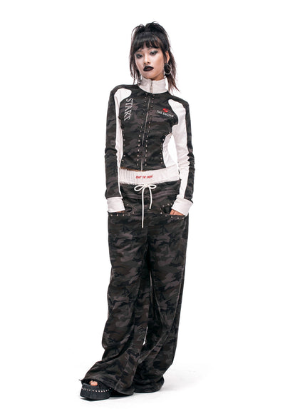 Half-high Collar Camouflage Jacket/Skirt/Pants STA0017