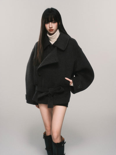 Lazy Silhouette Short Wool Coat LUL0114