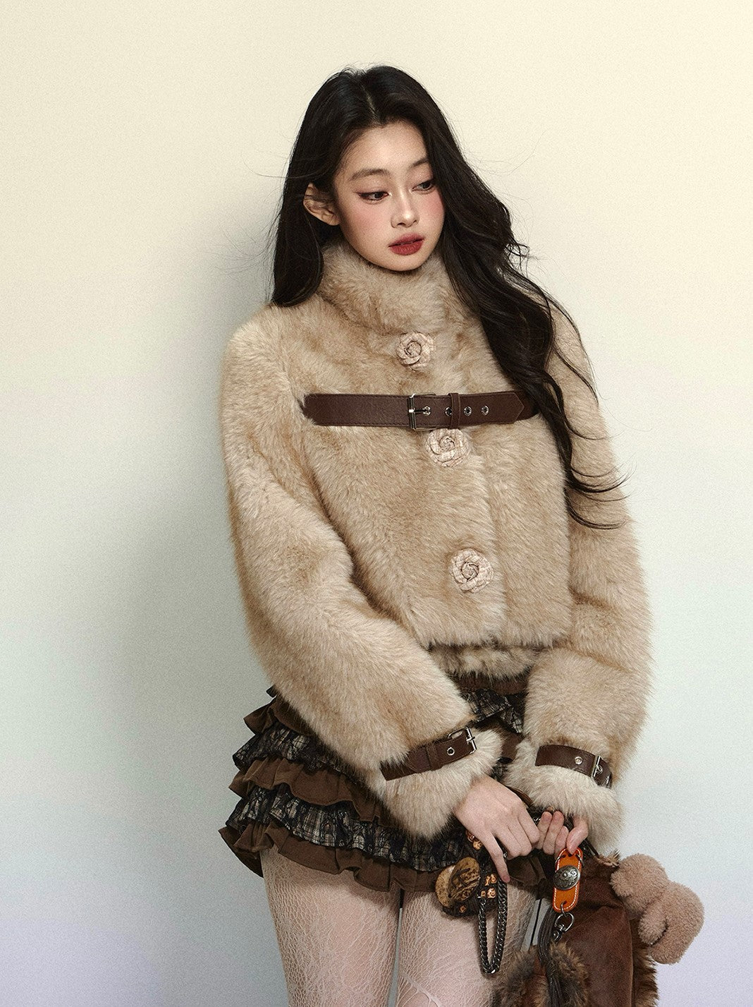 Environmentally Friendly Fur Short Jacket DIA0312