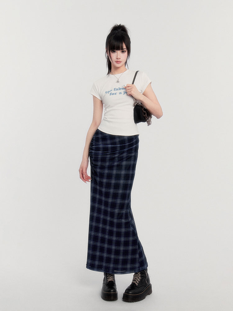 Print Round Neck Slim T-shirt VOC0361