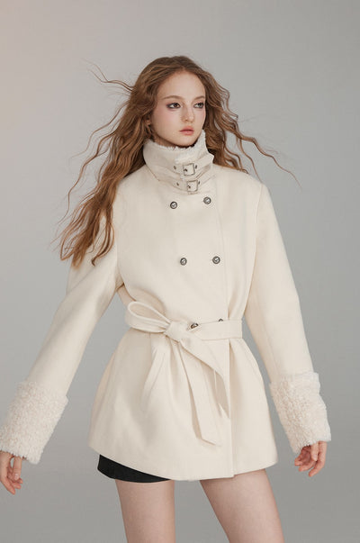 Belt Waist Mid-length Coat VIA0227