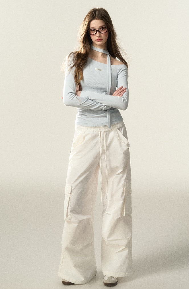 One-shoulder Long-sleeved T-shirt AFF0025