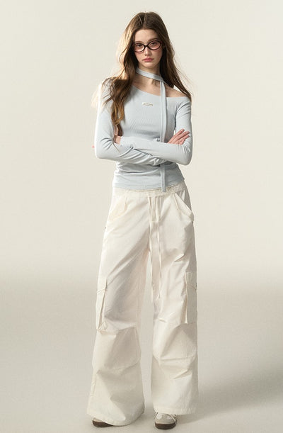 One-shoulder Long-sleeved T-shirt AFF0025