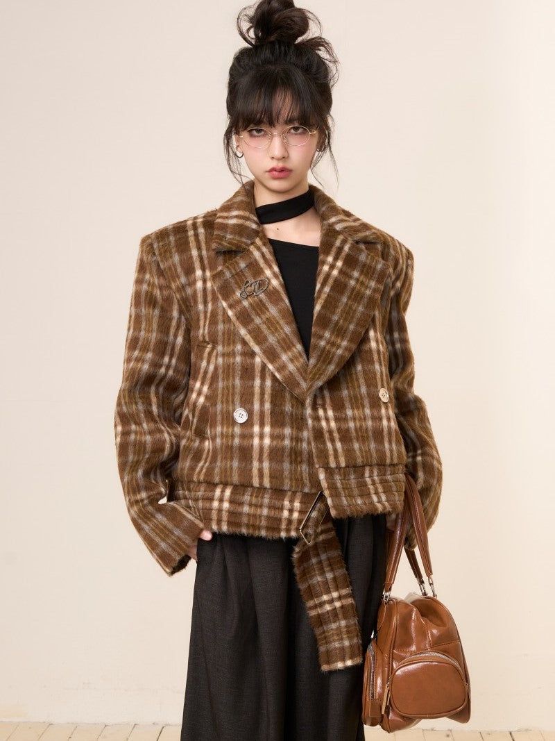 Plaid Tweed Jacket CHI0005