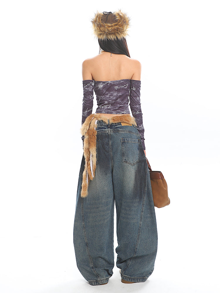 American Street Machete Wide-leg Jeans UNC0218