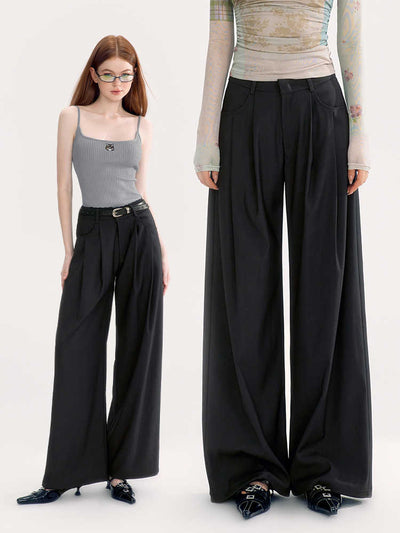 Lace High Waist Casual Suit Wide Pants WOO0118