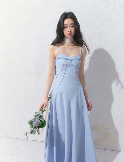 Embroidery Lace Suspender Dress SAL0148