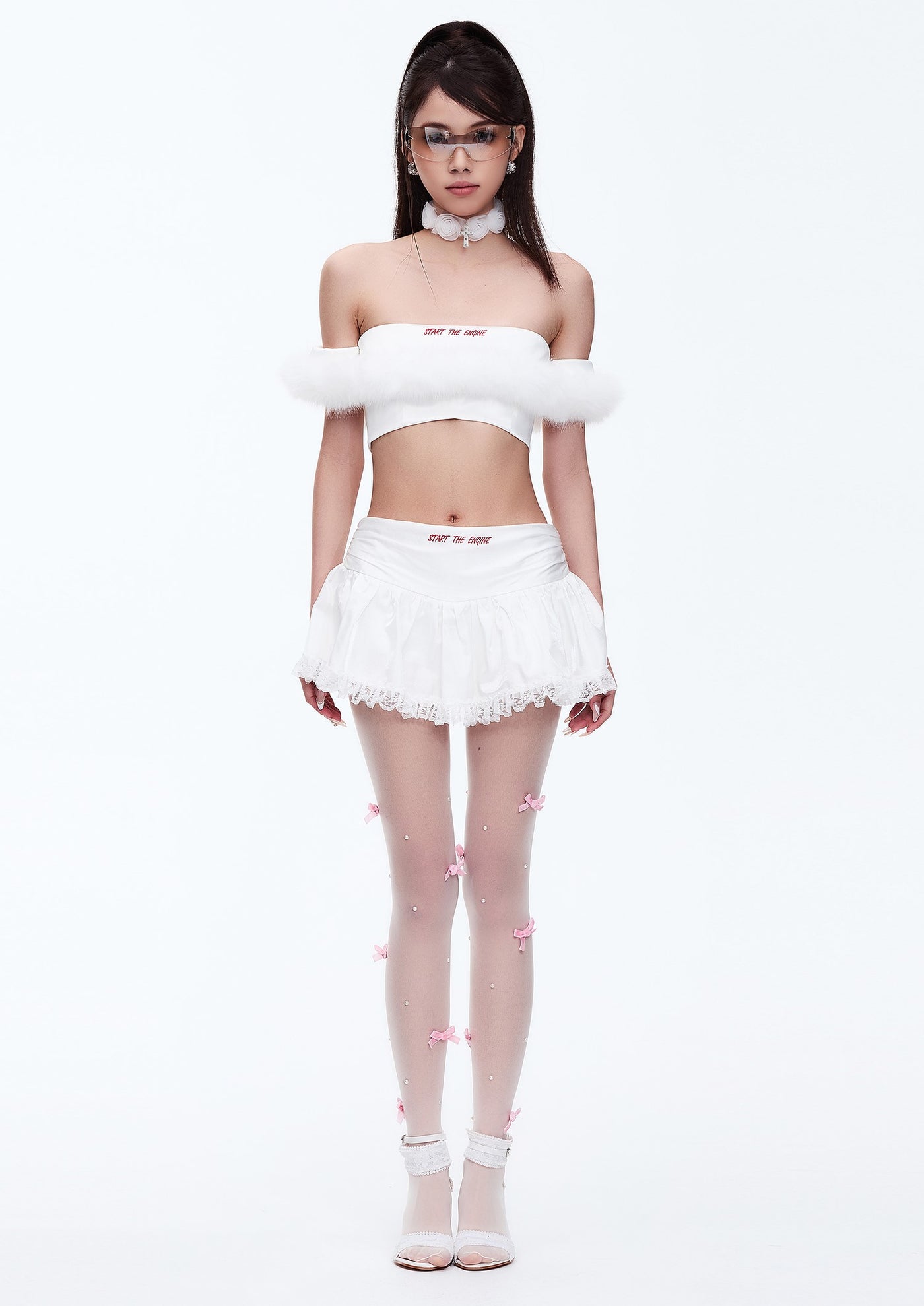 Ballet Style Lace Pleated Skirt STA0032