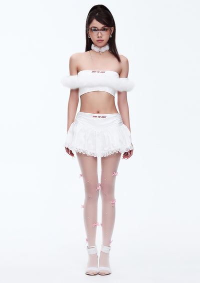 Ballet Style Lace Pleated Skirt STA0032