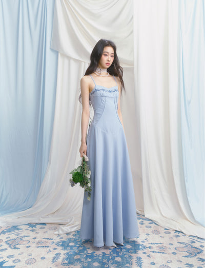 Embroidery Lace Suspender Dress SAL0148