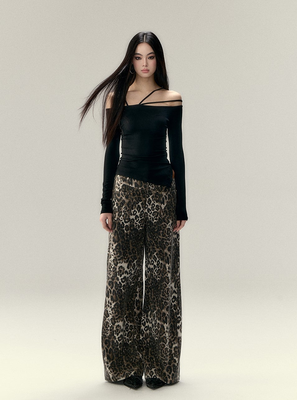 Leopard/Camouflage Wide-leg Pants VIA0196