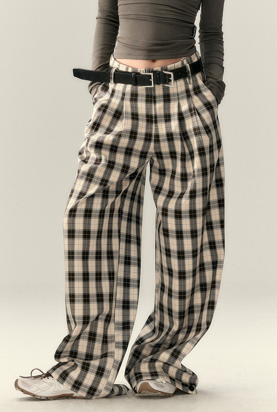 All-match Plaid Casual Loose Pants VIA0214