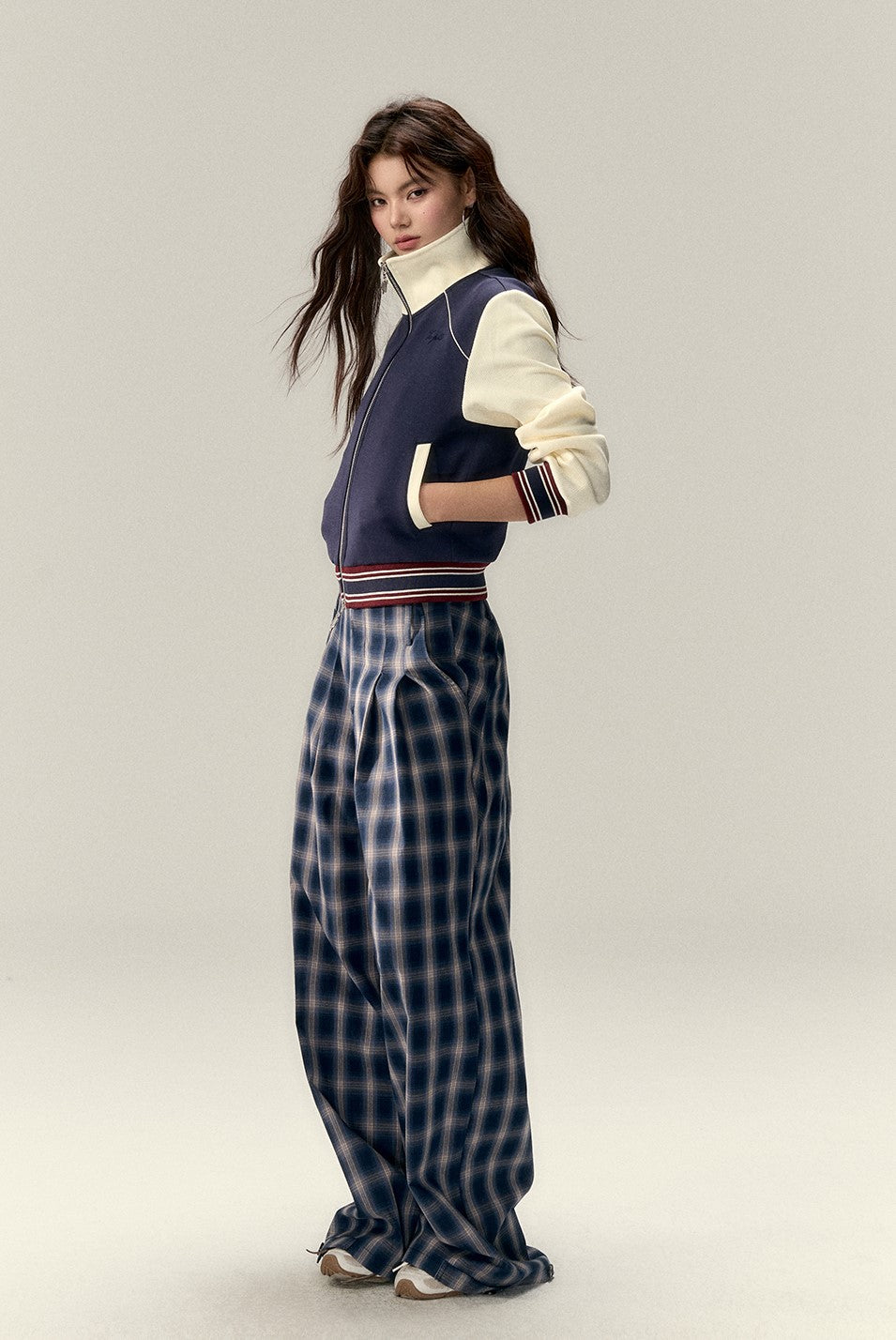 All-match Plaid Casual Loose Pants VIA0214