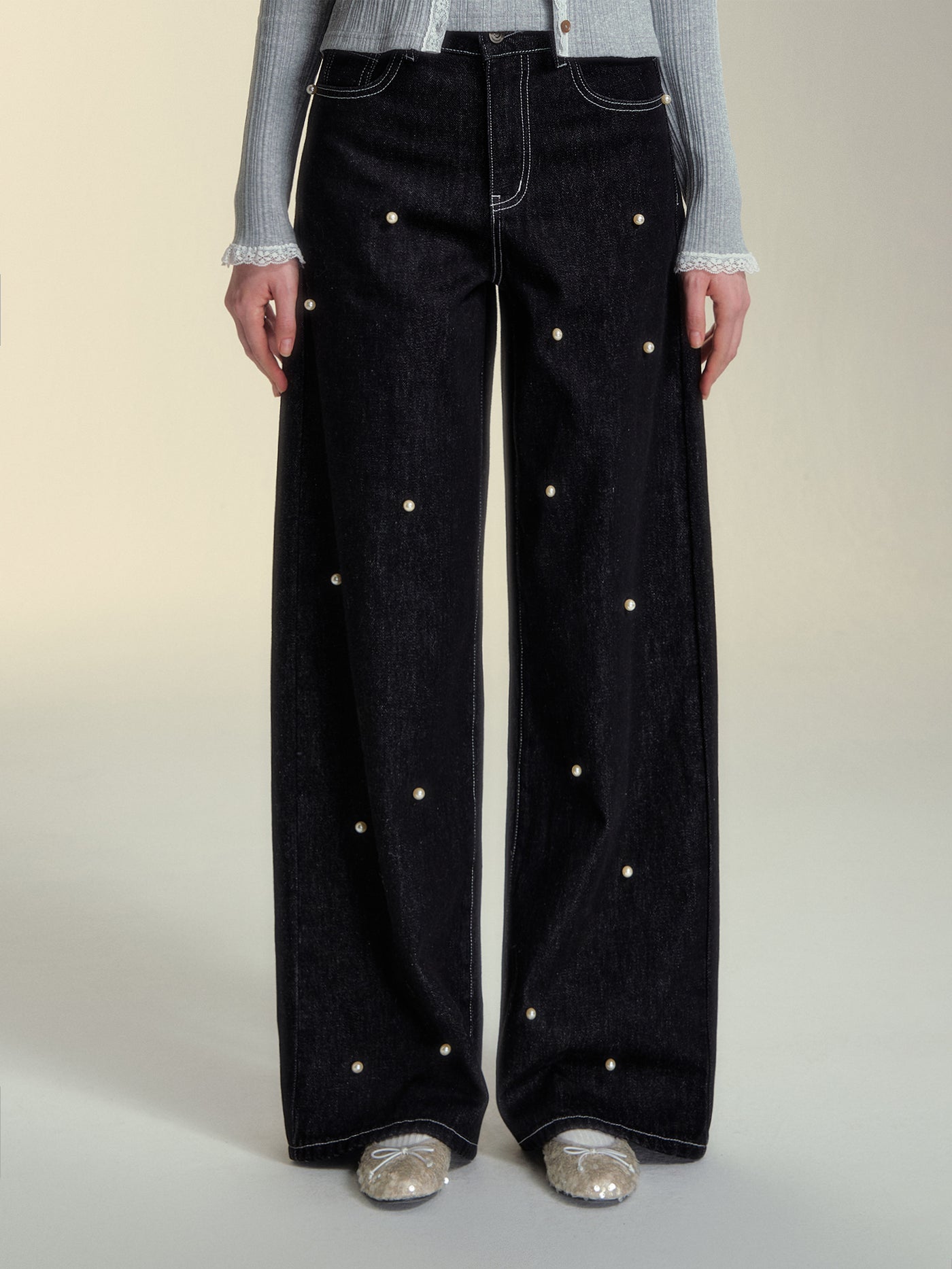 Pearl Decorated Jeans SOM0152